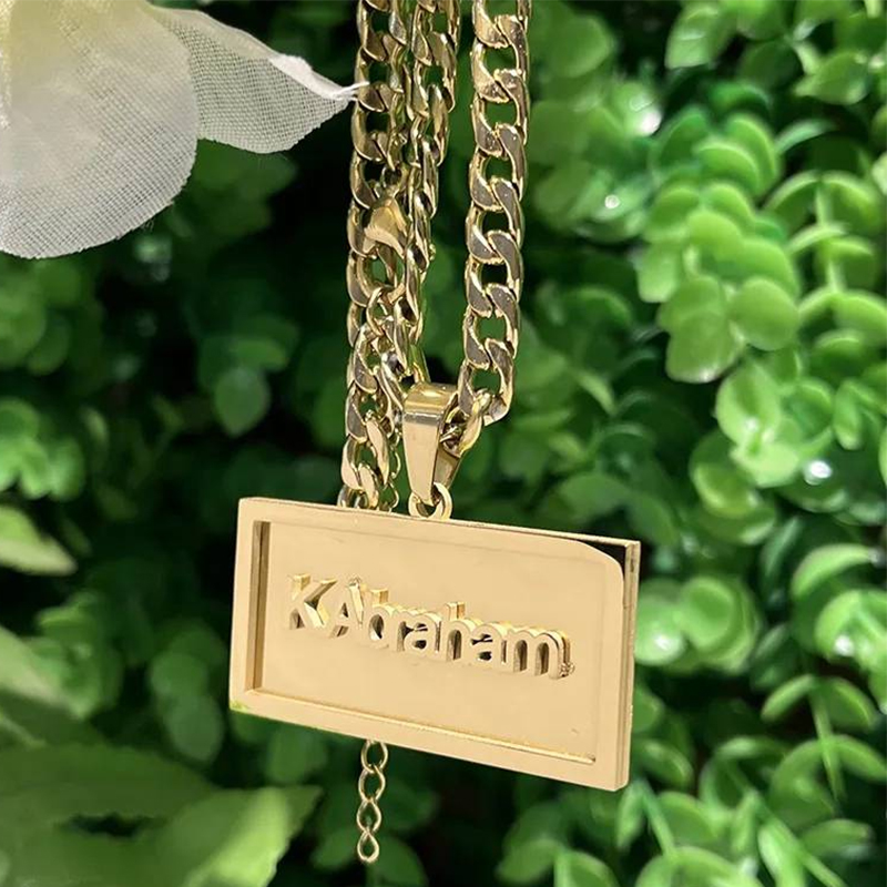 สร้อยคอแนวฮิปฮอปสำหรับผู้ชายผู - Name Necklace Custom บทวิจารณ์และราคา